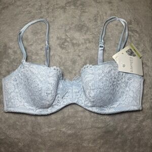 b.tempt'd by Wacoal Ciao Bella Balconette Bra Light Blue Lace 953144 New 32B